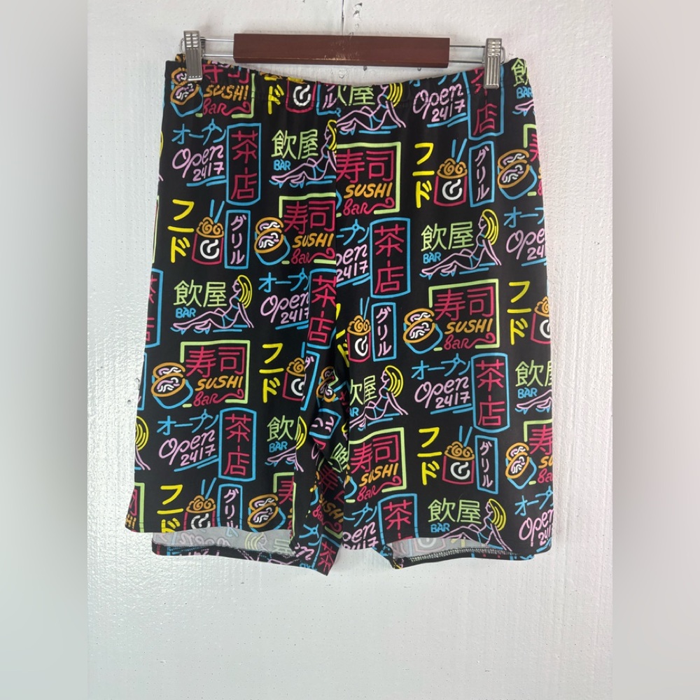 Ashley Stewart Curvy Girl 4X Sushi Graphic Print Athletic Shorts - Picture 7 of 7